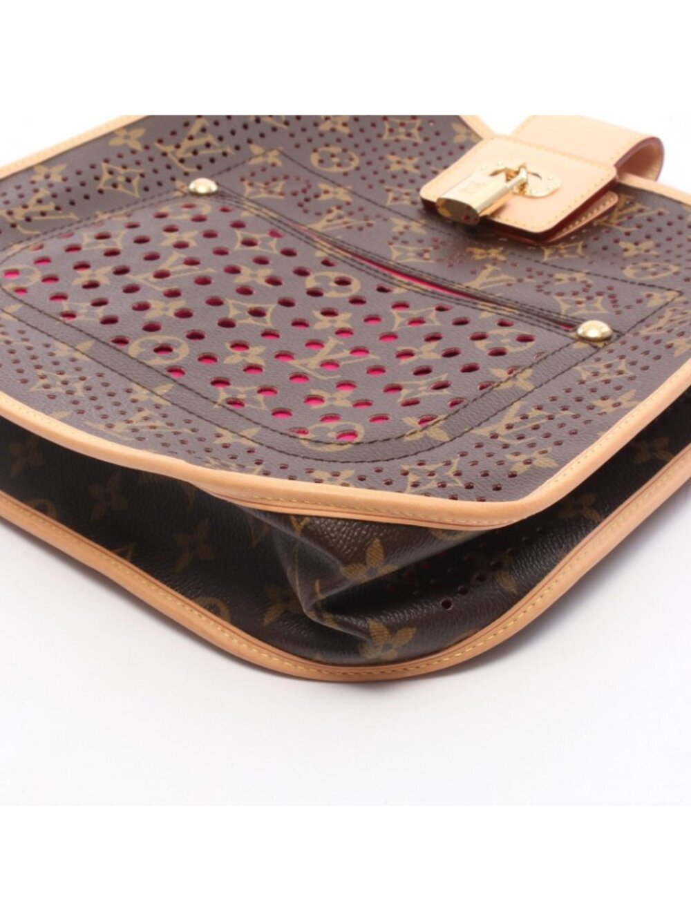Louis Vuitton Shoulder Bag Musette Monogram Perfo Fuchsia Pink Leather - Picture 6 of 7